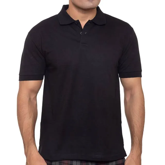 SANTHOME Polo Shirt with UV protection (Black, Small)